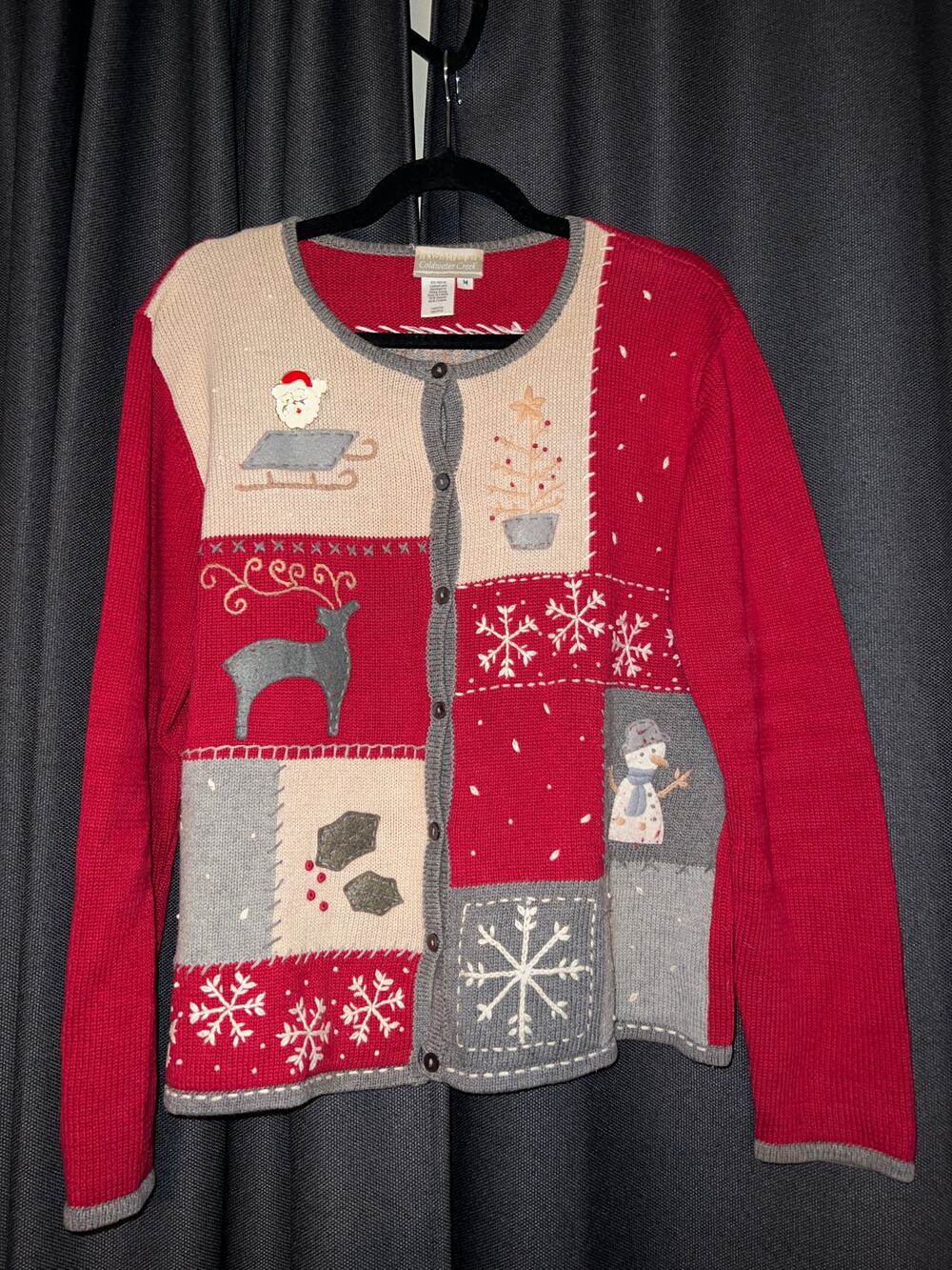 Ugly Christmas Sweater Xmas Cardigan Size Medium